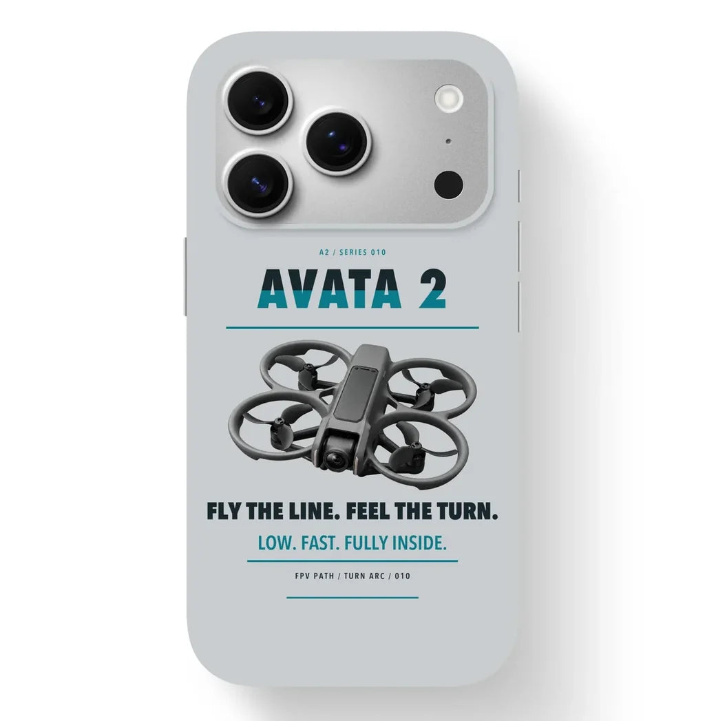 DJI Avata 2 Case design on light gray iphone case