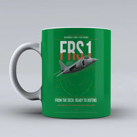 Thumbnail for British Aerospace Sea Harrier FRS.1 design on green ceramic mug, double-side print