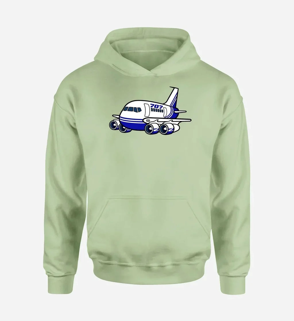 Cartoon Boeing 707 - Light Green