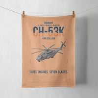 Thumbnail for Sikorsky CH-53K King Stallion design on orange towel