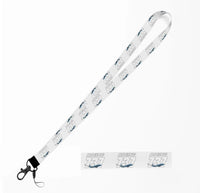 Thumbnail for Super Boeing 737+Text lanyard and ID holder in white
