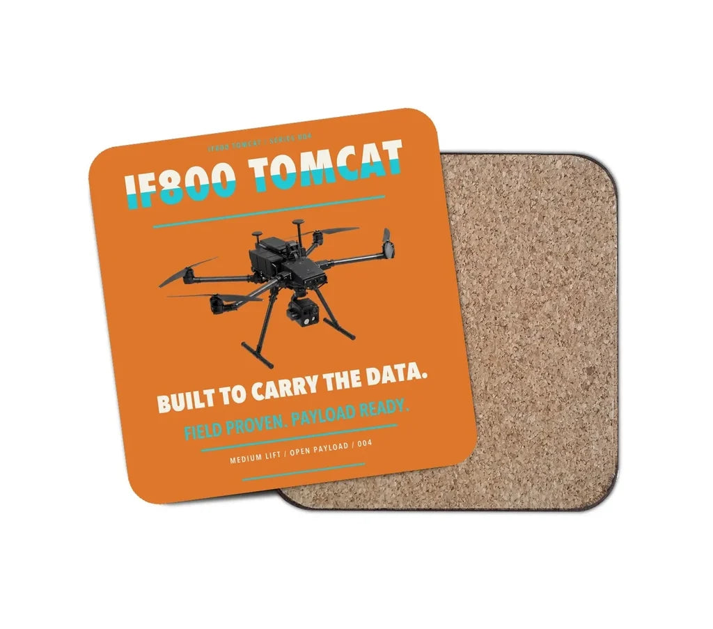 Inspired Flight IF800 Tomcat design on orange 1 piece coaster