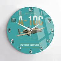 Thumbnail for A-10C Thunderbolt II design on turquoise no frame wall clock