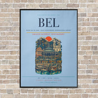 Thumbnail for Belem Val de Cans - Julio Cezar Ribeiro International Airport BEL - Canvas Framed - Light Blue