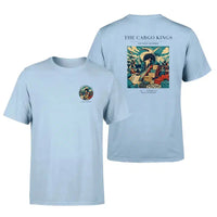 Thumbnail for VINTAGE G4085 - The Cargo Kings - Double-Side T-Shirt design on lightblue double side t shirt