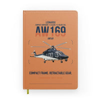 Thumbnail for Leonardo AW169 design on orange notebook