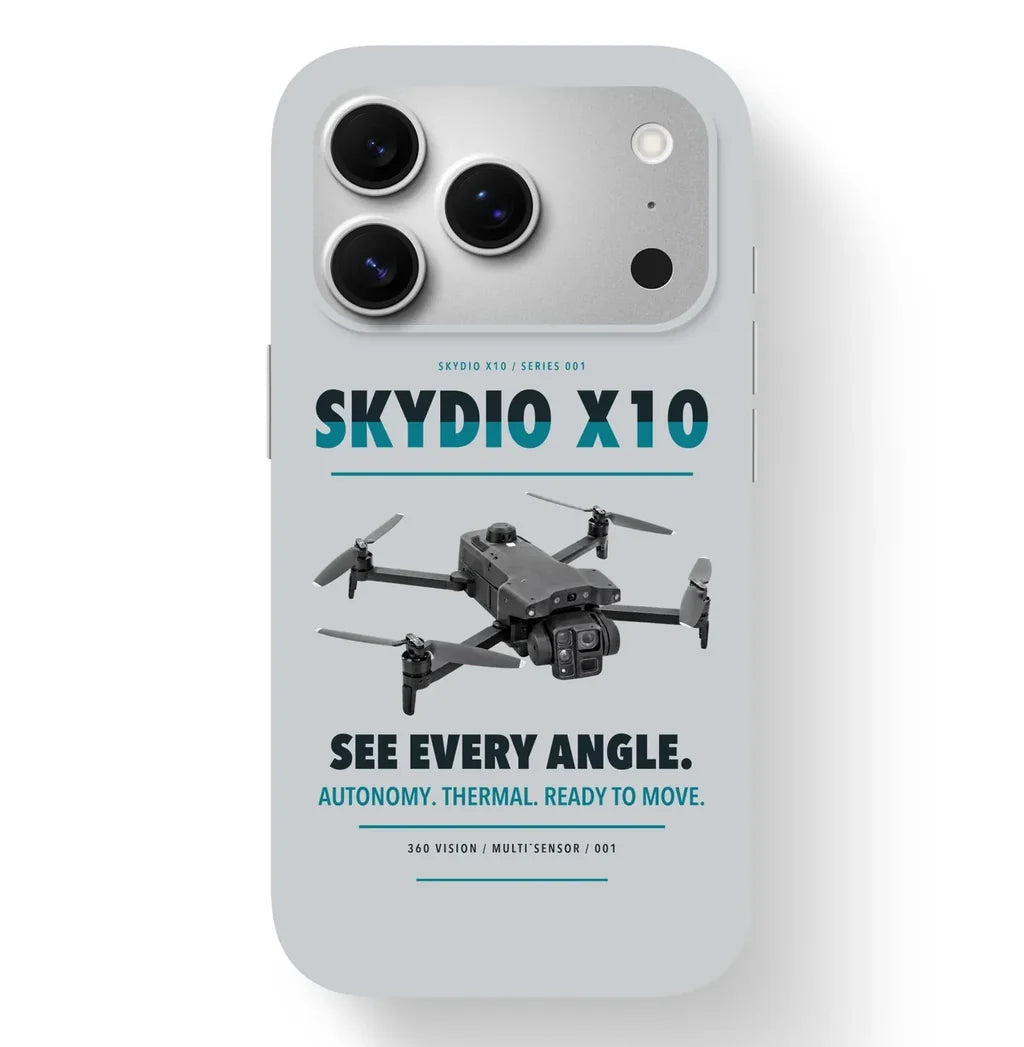 Skydio X10 Case design on light gray iphone case