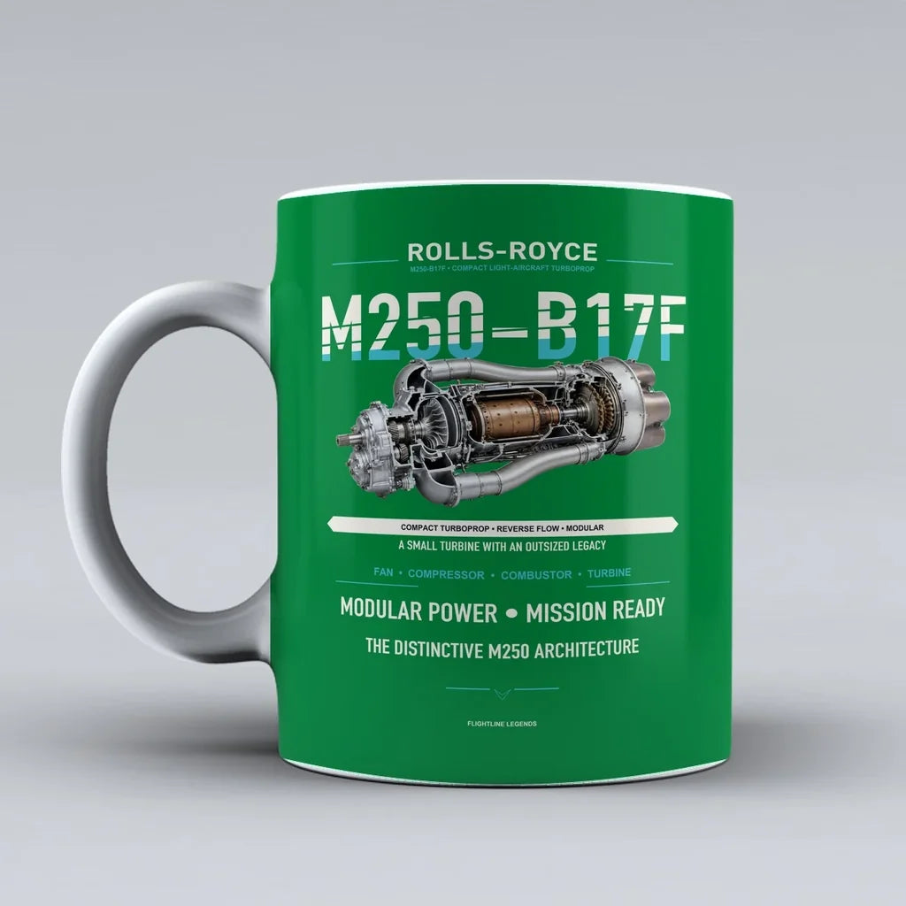Mug design on green m250 b17f