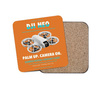 Thumbnail for DJI Neo design on orange 1 piece coaster