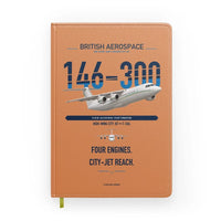 Thumbnail for BAe 146-300 design on orange notebook