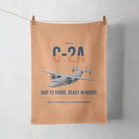 Thumbnail for C-2A Greyhound design on orange towel
