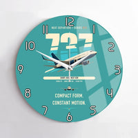 Thumbnail for Boeing 737-700 NG design on turquoise no frame wall clock