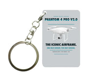 Thumbnail for DJI Phantom 4 Pro V2.0 Key Chain design on light gray key chain