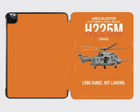 Thumbnail for Airbus Helicopters H225M Caracal design on orange ipad tablet case