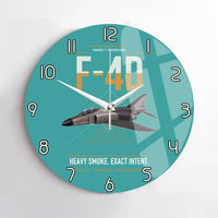Thumbnail for F-4D Phantom II design on turquoise no frame wall clock