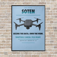 Thumbnail for ACSL SOTEN vertical canvas print - framed - light blue background