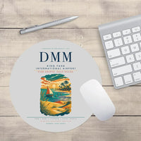 Thumbnail for King Fahd International Airport (DMM) design on light gray round mouse pad