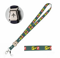 Thumbnail for Flat Colourful 787 seat belt lanyard - dark green
