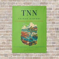 Thumbnail for Tainan Airport TNN vertical canvas print - no frame - light green background