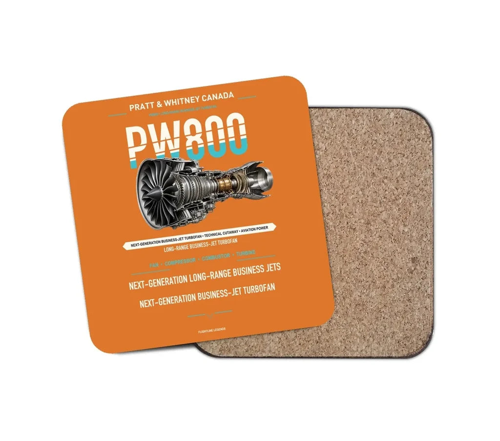 PW800 design on orange 1 piece coaster