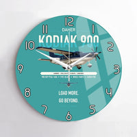 Thumbnail for Daher Kodiak 900 design on turquoise no frame wall clock