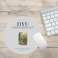 Thumbnail for Dushanbe International Airport (DYU) design on light gray round mouse pad