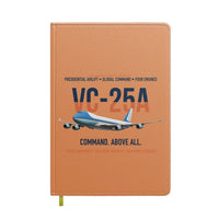 Thumbnail for VC-25A Air Force One Presidential Airlift design on orange notebook