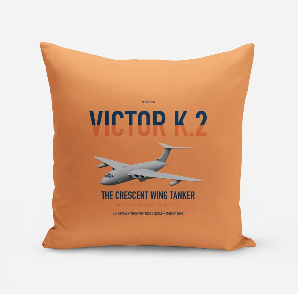 Handley Page Victor K.2 design on orange pillow