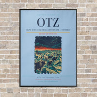 Thumbnail for Ralph Wien Memorial Airport OTZ — Kotzebue vertical canvas print - framed - light blue background