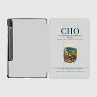Thumbnail for Charlottesville–Albemarle Airport (CHO) design on light gray samsung tablet tablet case