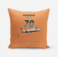 Thumbnail for Bombardier Learjet 70 design on orange pillow