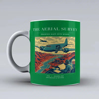 Thumbnail for VINTAGE G4031 - The Aerial Survey - Ceramic Mug design on green