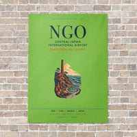 Thumbnail for Central Japan International Airport NGO vertical canvas print - no frame - light green background