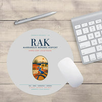 Thumbnail for Marrakech Menara Airport (RAK) design on light gray round mouse pad