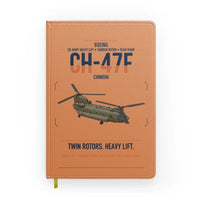 Thumbnail for Boeing CH-47F Chinook design on orange notebook