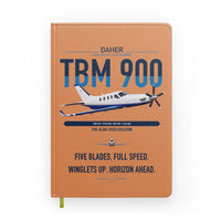Thumbnail for Daher TBM 900 design on orange notebook