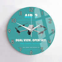Thumbnail for DJI Air 3 design on turquoise no frame wall clock