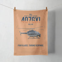 Thumbnail for Bell 407GXi design on orange towel