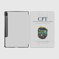 Thumbnail for Cape Town International Airport (CPT) design on light gray samsung tablet tablet case