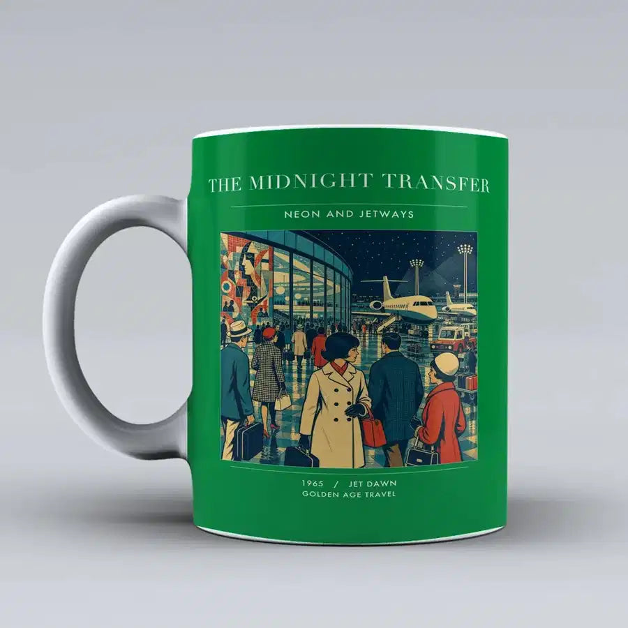 VINTAGE G4117 - The Midnight Transfer - Ceramic Mug design on green
