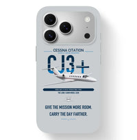 Thumbnail for Cessna Citation CJ3+ design on light gray magsafe iphone case, for iPhone 17 Pro