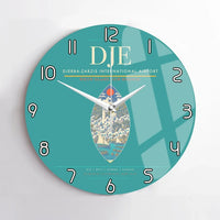 Thumbnail for Djerba-Zarzis International Airport (DJE) design on turquoise no frame wall clock