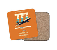 Thumbnail for Boeing 777-200ER design on orange 1 piece coaster