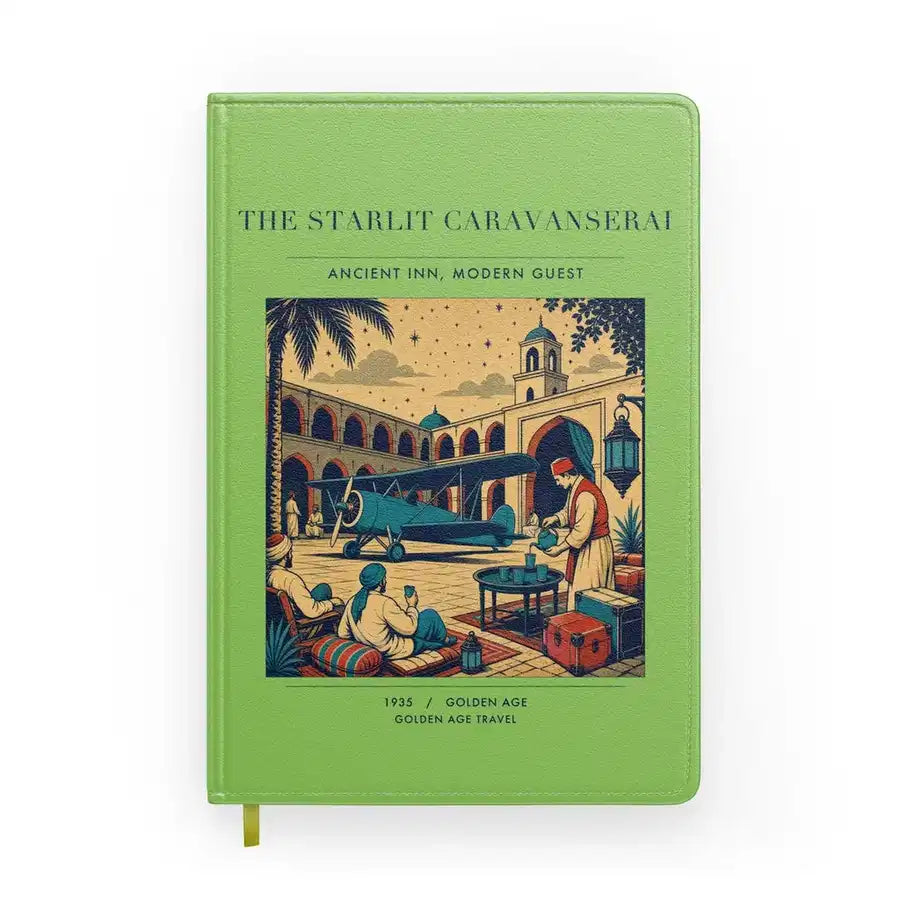VINTAGE G4336 - The Starlit Caravanserai - Designed Notebooks design on lightgreen