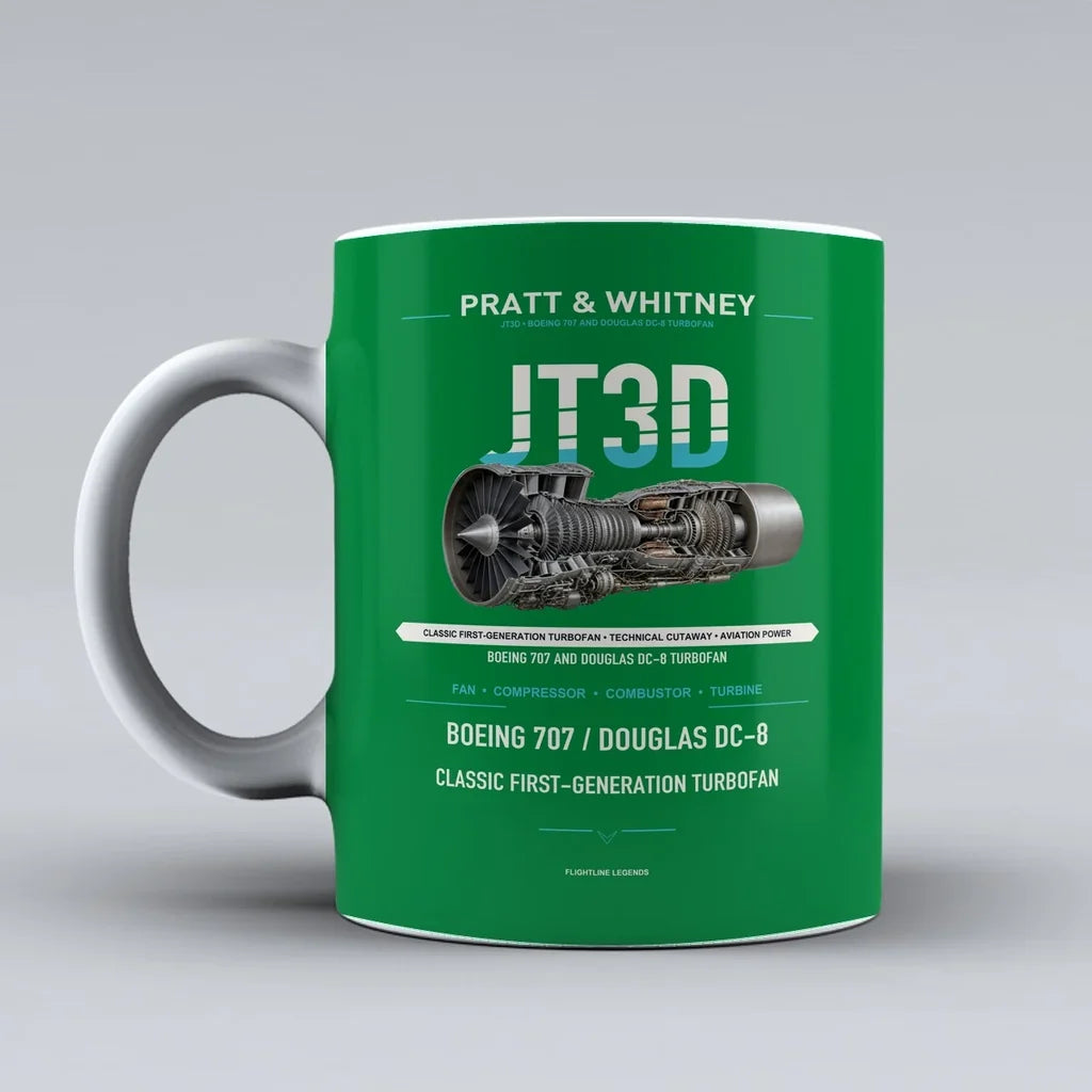 Mug design on green jt3d
