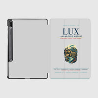 Thumbnail for Luxembourg Airport (LUX) design on light gray samsung tablet tablet case