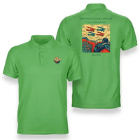 Thumbnail for VINTAGE G4444 - The Four Fours Flight - Double-Side Polo T-Shirt design on lightgreen
