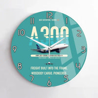 Thumbnail for Airbus A300F4-203 design on turquoise no frame wall clock