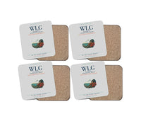 Thumbnail for Wellington International Airport (WLG) design on light gray 4 pieces set coaster