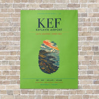 Thumbnail for Keflavík Airport KEF vertical canvas print - no frame - light green background